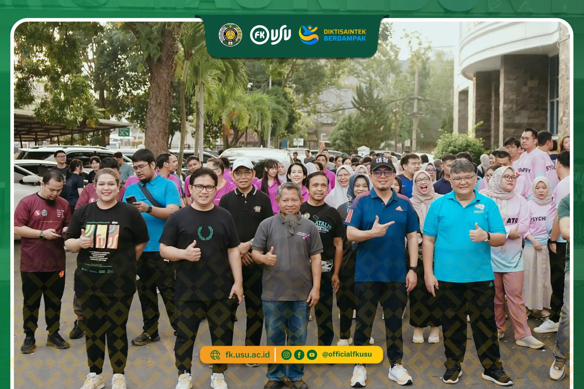 Fun Walk Meriahkan Pembukaan Rangkaian Dies Natalis ke-74 Fakultas Kedokteran USU, Sekaligus Resmikan Logo Peringatan